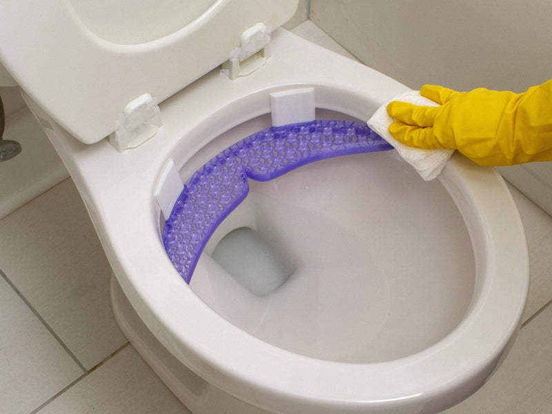 Wipe the rim and upper bowl